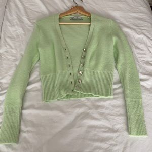 Mint green cardigan